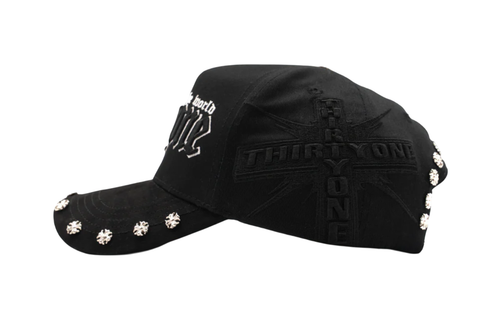31 HATS 31 VS THE WORLD BLACK SNAPBACK HAT 31VSTHEWORLD BLK